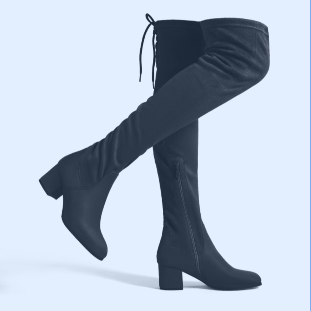 Women's Black Knee-High Boots